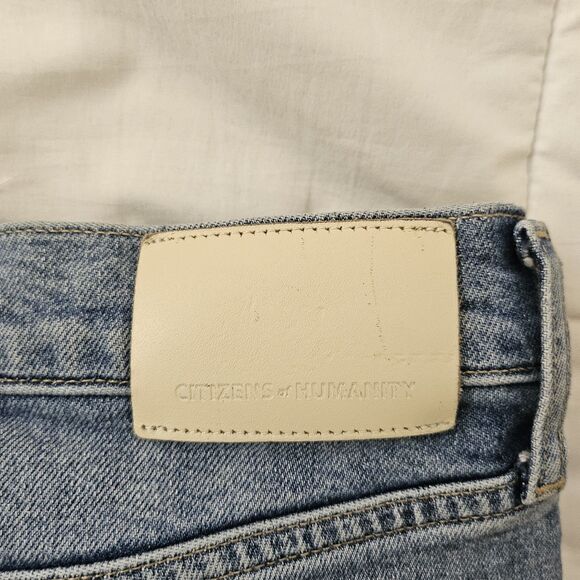 Citizens Of Humanity Jeans Womens 28 Blue Daphne Crop Denim High Rise Raw Hem - Picture 7 of 10